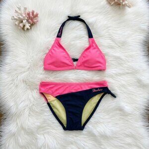 SKECHERS Youth 2 Piece Bikini Swimsuit,Youth16/Pink & Blue